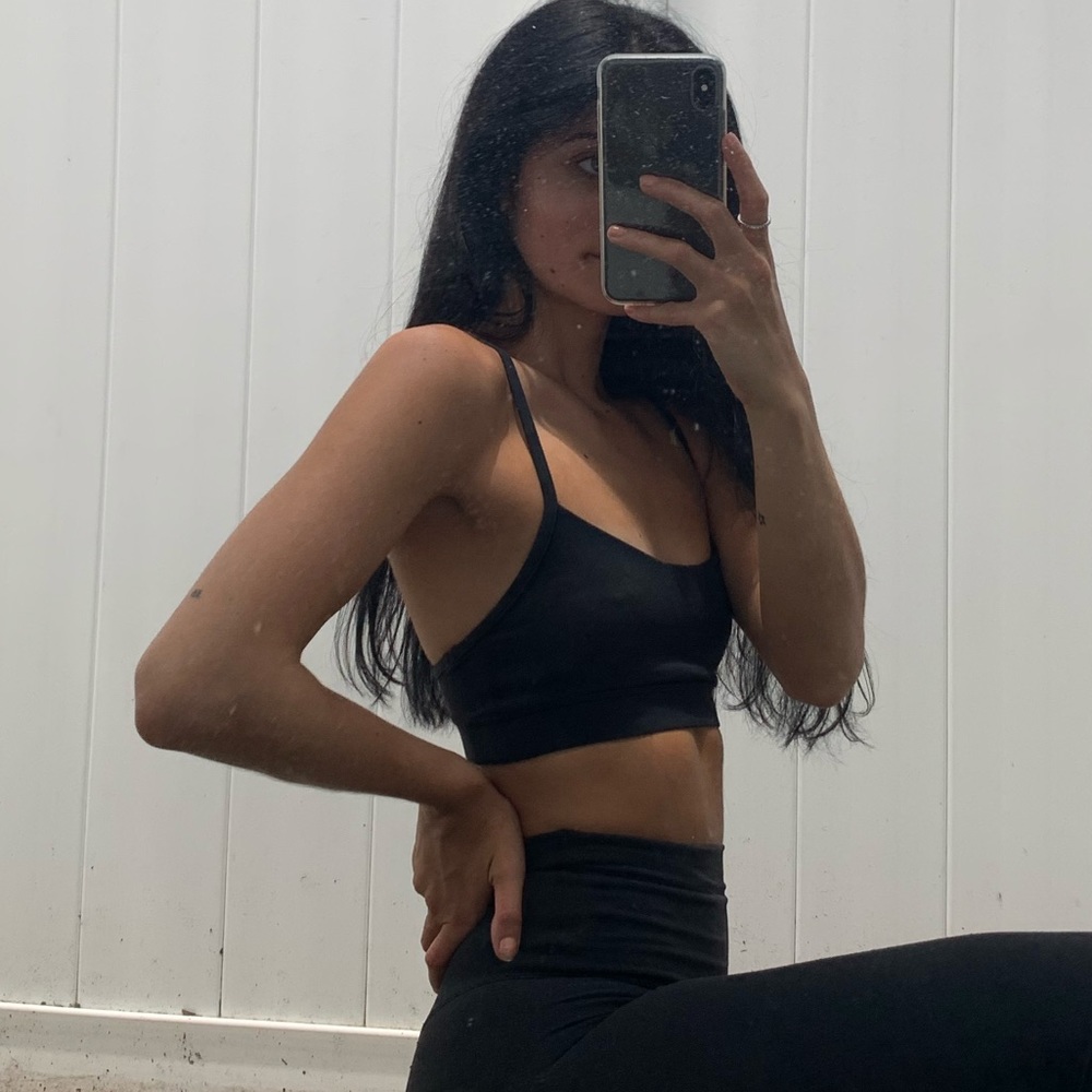 SOLD!! Black Lululemon Flow Y Sportsbra - Picture 1 of 6
